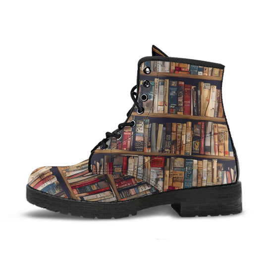 Book Reader - Leather Boots Women's Leather Boots - Black - Book Reader - Leather Boots / US5 (EU35) Shoezels™ Shoes | Boots | Sneakers