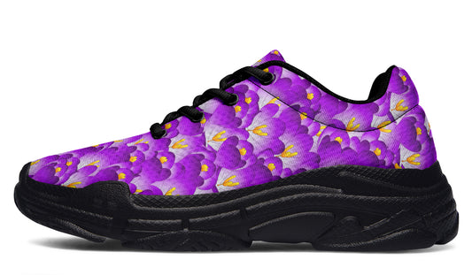 Purple Blooms - Chunky Sneakers