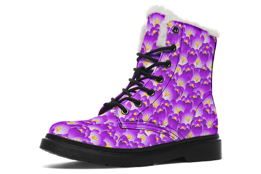 Purple Blooms - Cosy Boots