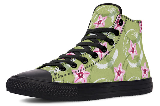 Floral Green Balls - High Tops