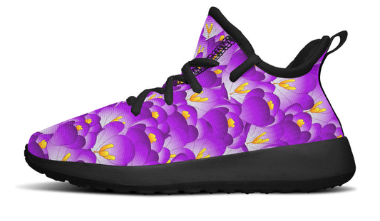 Purple Blooms - Kids Sneakers