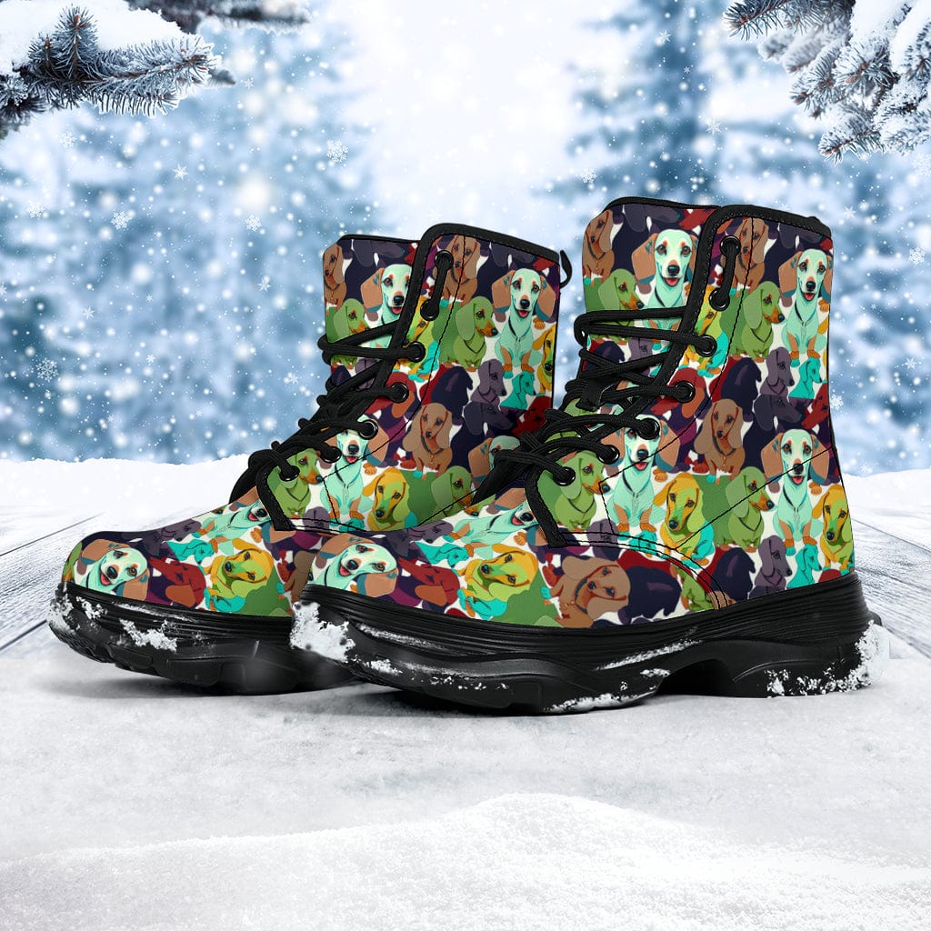 Coloured Dachshunds - Chunky boots Shoezels™