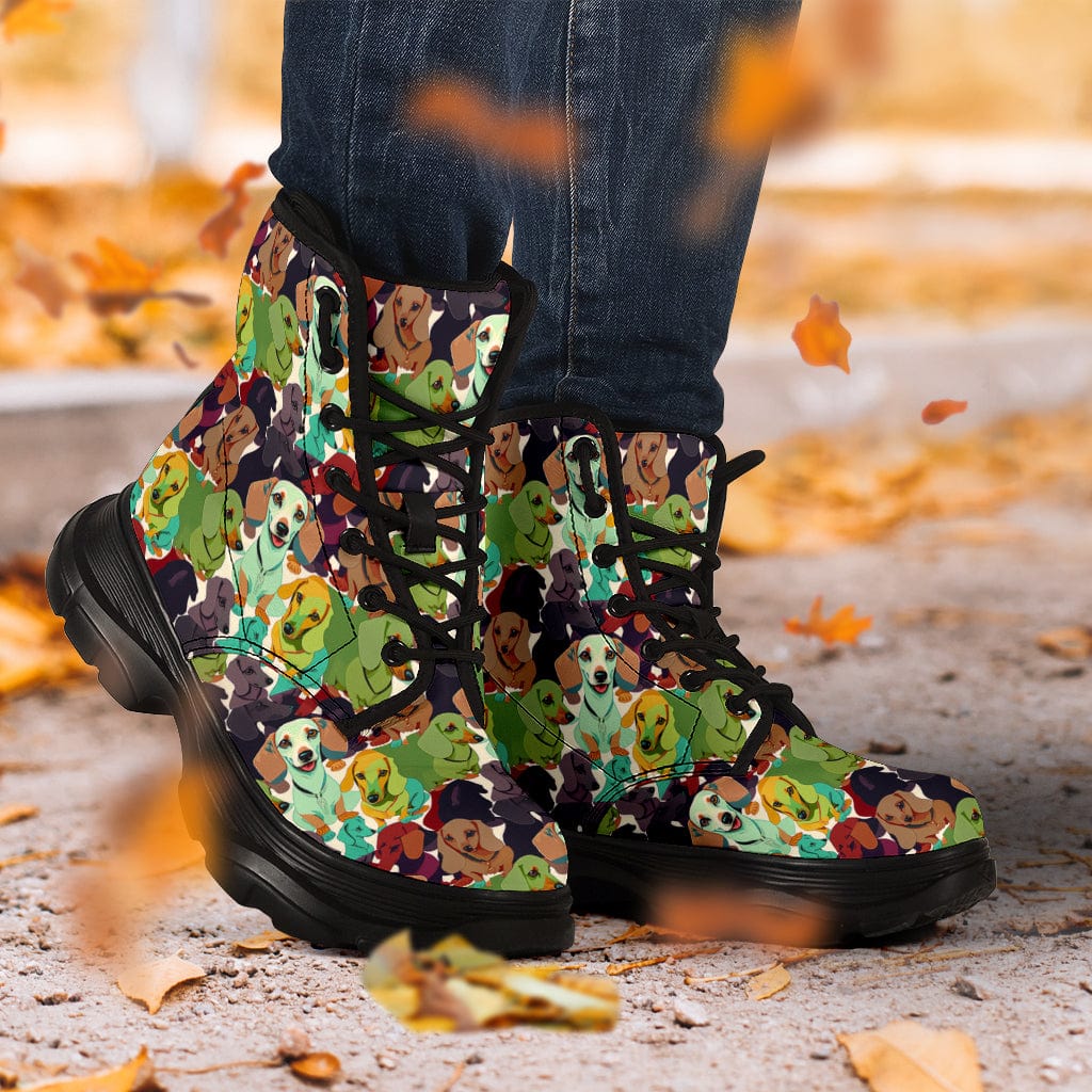 Coloured Dachshunds - Chunky boots Shoezels™