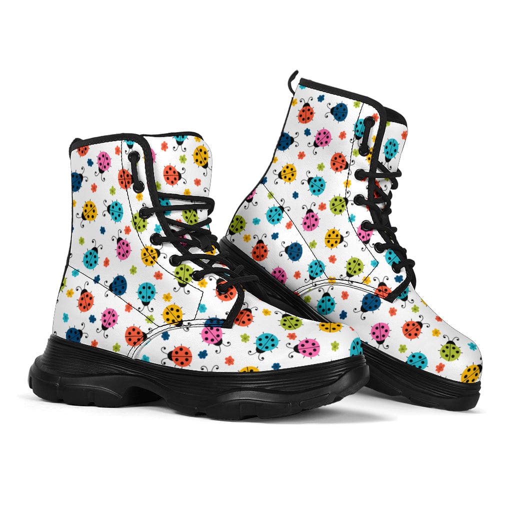 Coloured Ladybirds - Chunky Boots Shoezels™