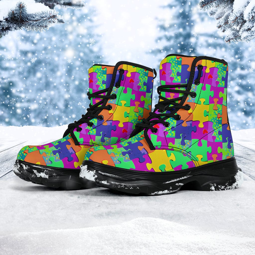 Colourful Puzzle - Chunky Boots Shoezels™