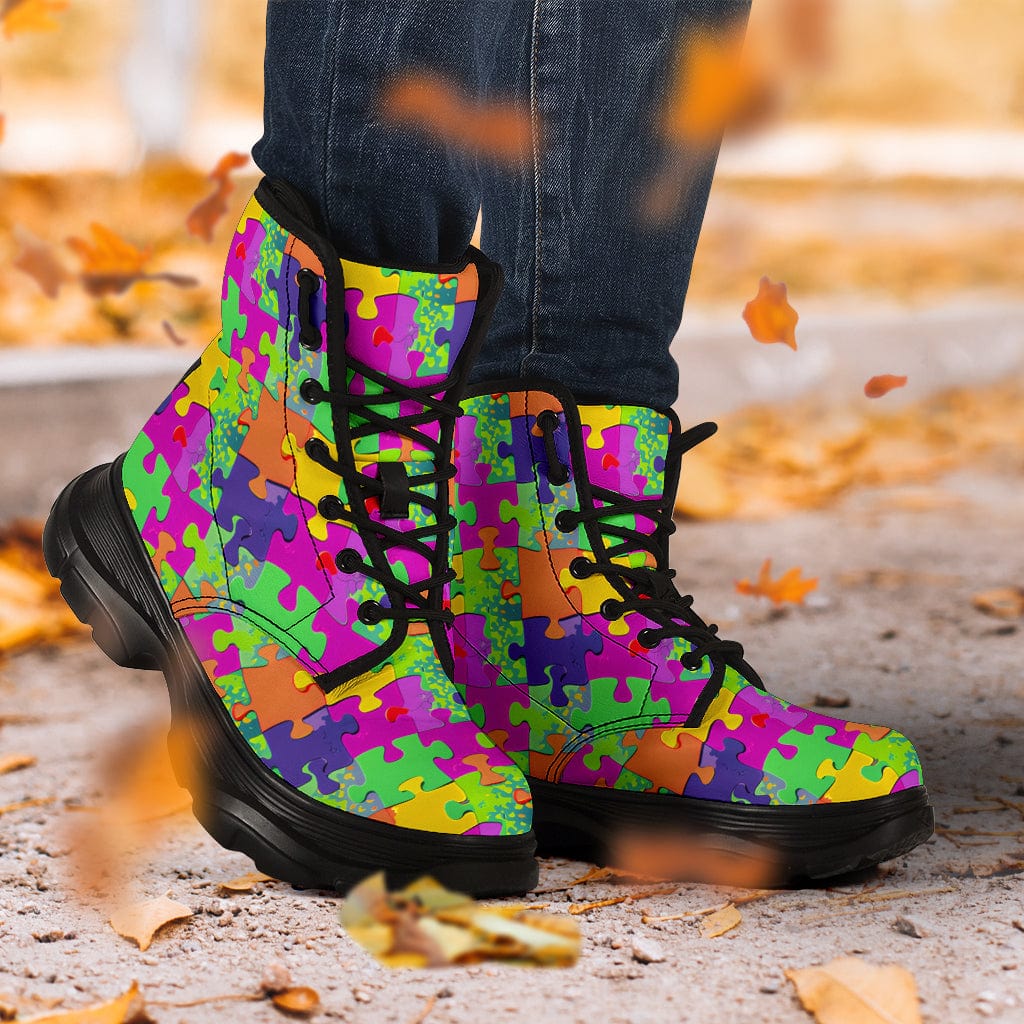 Colourful Puzzle - Chunky Boots Shoezels™