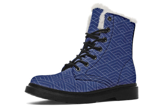 CosyBoots Blue Geometric - Cosy Boots Women's Cosy Boots / Black Sole / US 4.5 / EU35 Shoezels™