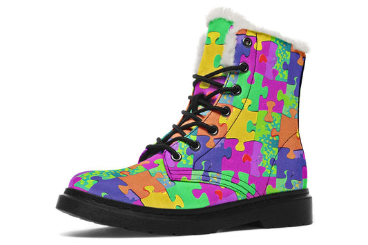 CosyBoots Colourful Puzzle - Cosy Boots Women's Cosy Boots / Black Sole / US 4.5 / EU35 Shoezels™