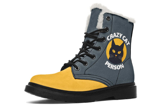 CosyBoots Crazy Cat Person - Cosy Boots Women's Cosy Boots / Black Sole / US 4.5 / EU35 Shoezels™