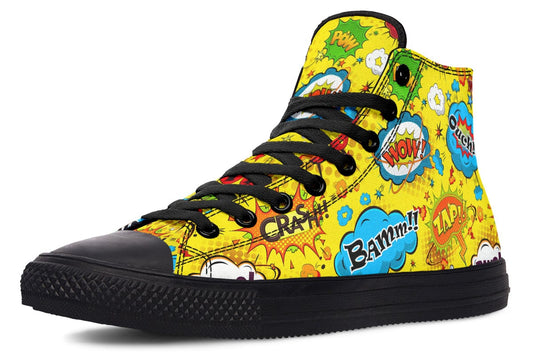 HighTops Comic Chat - High Tops Women's High Tops / Black Sole / US 5 / EU35.5 Shoezels™