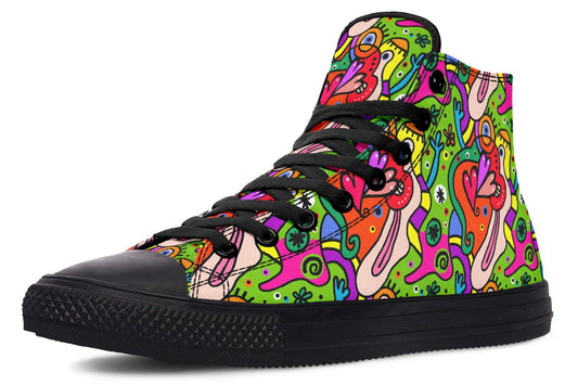 HighTops Doodle Woodle - High Tops Women's High Tops / Black Sole / US 5 / EU35.5 Shoezels™