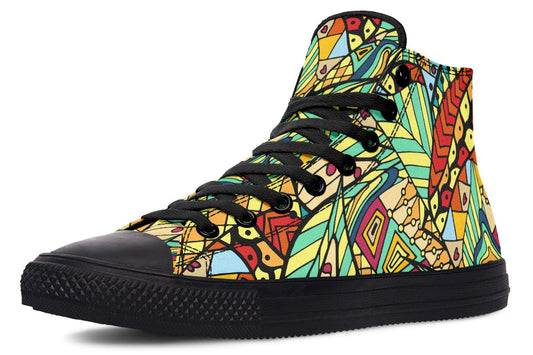 HighTops Tribal - High Tops Women's High Tops / Black Sole / US 5 / EU35.5 Shoezels™