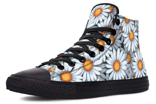 HighTops White Daisy - High Tops Women's High Tops / Black Sole / US 5 / EU35.5 Shoezels™