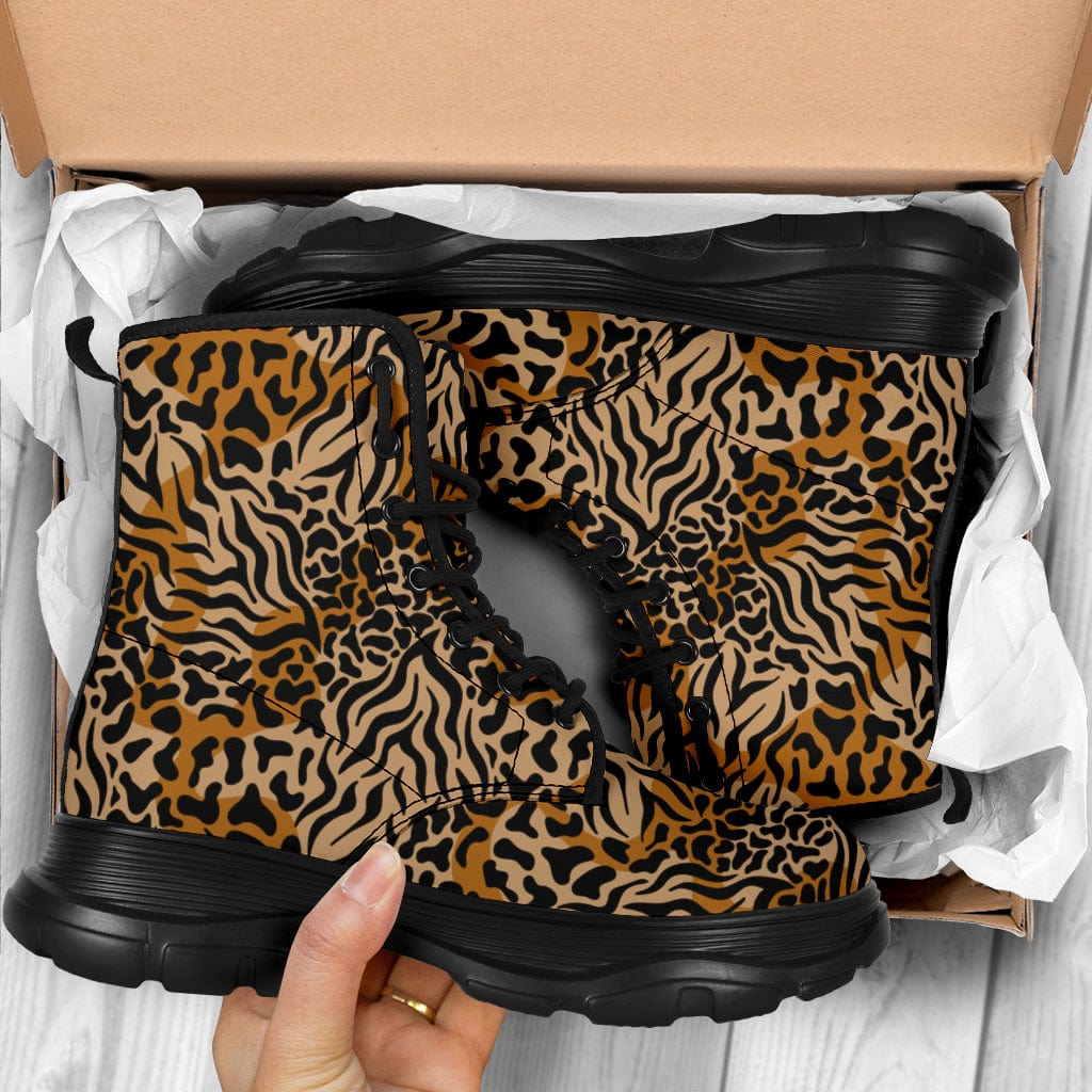 Jungle Cat Print - Chunky Boots Shoezels™