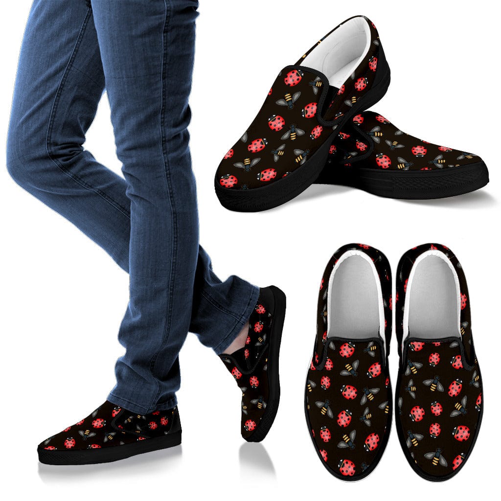 Ladybugs and Wasps - Women's Casual Slip-Ons Shoezels™