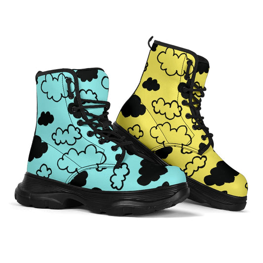 Mismatched Clouds - Chunky Boots Shoezels™