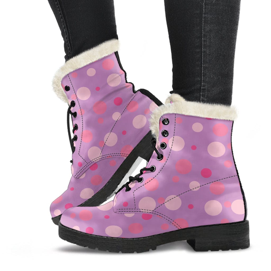 Pink Spots - Cosy Boots Shoezels™