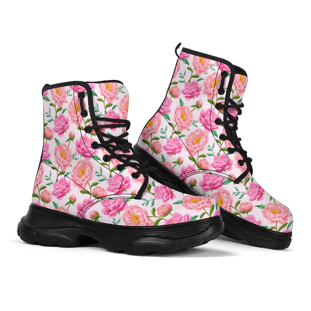 Roses Pink - Chunky Boots Shoezels™