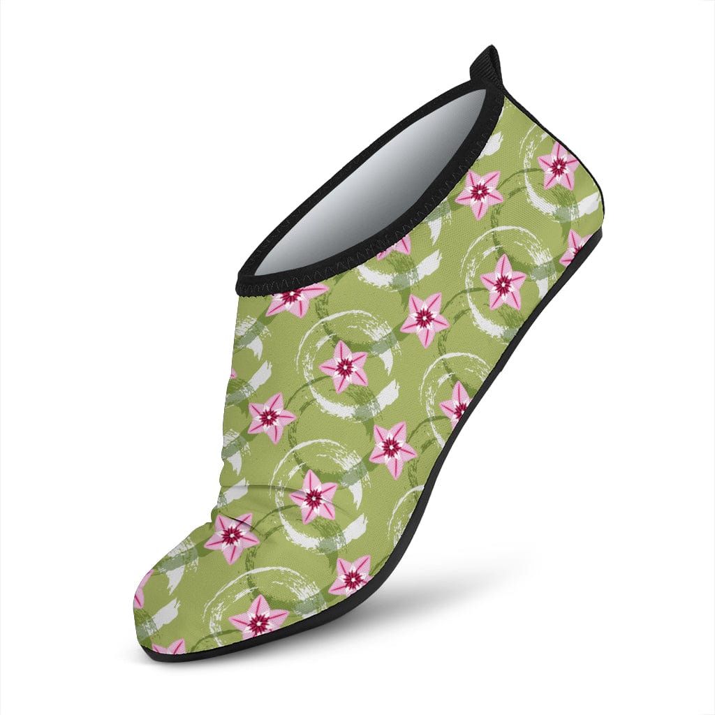 Green Floral Balls - Aqua Shoes Shoezels™ Shoes | Boots | Sneakers