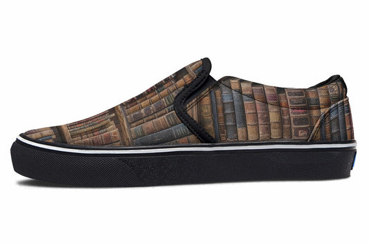 Slip-Ons Book Reader - Slip Ons Women's Slipons / Black Sole / US 6 / EU36 Shoezels™