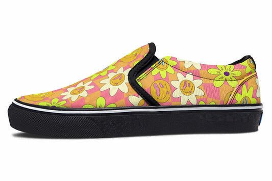 Slip-Ons Crazy Flowers - Slip Ons Women's Slipons / Black Sole / US 6 / EU36 Shoezels™