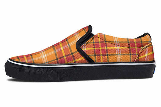 Slip-Ons Manitoba Tartan - Slip Ons Women's Slipons / Black Sole / US 6 / EU36 Shoezels™