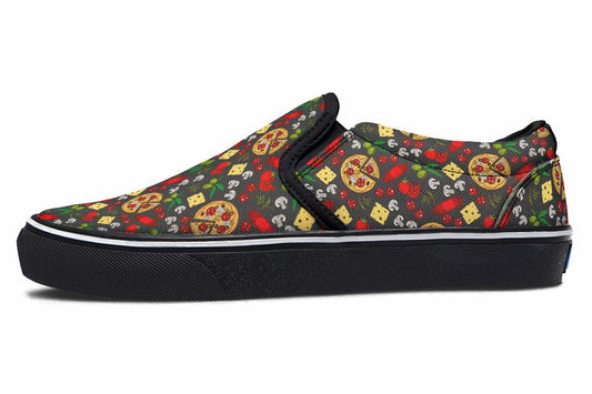 Slip-Ons Pizza - Slip Ons Women's Slipons / Black Sole / US 6 / EU36 Shoezels™