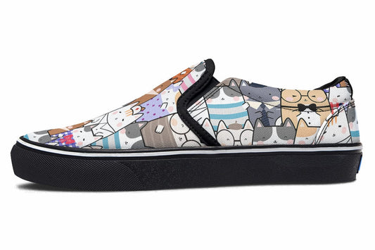 Slip-Ons Sassy Cats - Slip Ons Women's Slipons / Black Sole / US 6 / EU36 Shoezels™