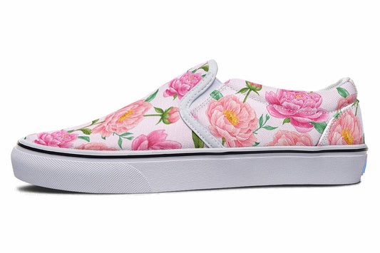 Slip-Ons Roses Pink - Slip Ons Women's Slipons / White Sole / US 6 / EU36 Shoezels™