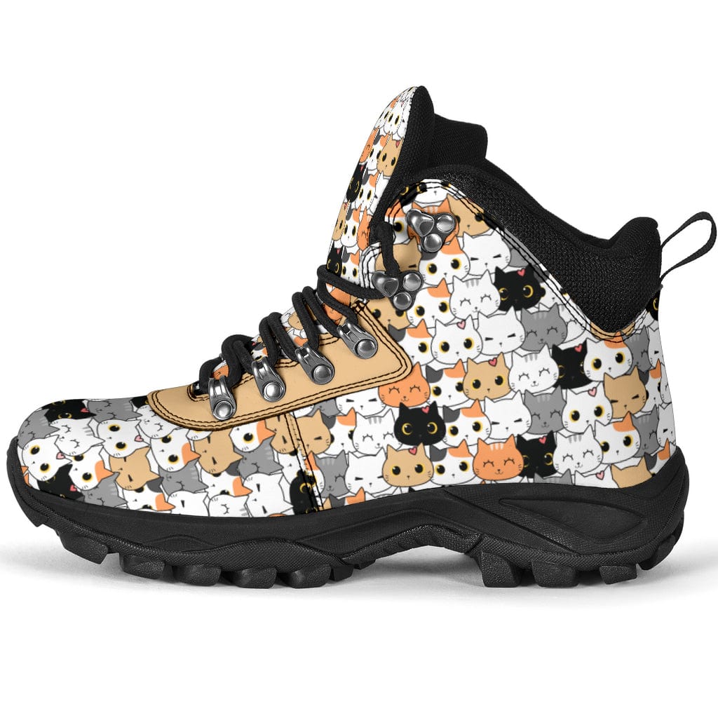 Cat Faces - Power Boots Women's Alpine Boots - Cat Faces - Power Boots / US5.5 (EU36) Shoezels™