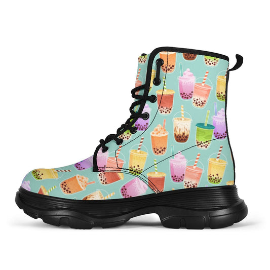 Bubble Tea - Chunky Boots Women's Chunky Boots - Bubble Tea - Chunky Boots / US5 (EU35) Shoezels™
