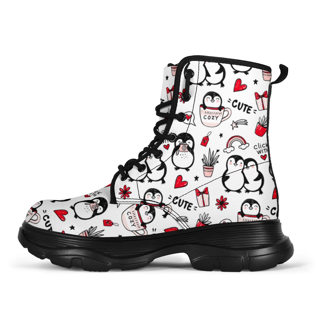 Cute Penguin - Chunky Boots Women's Chunky Boots - Cute Penguin - Chunky Boots / US5 (EU35) Shoezels™