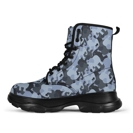 Elephant - Chunky Boots Women's Chunky Boots - Elephant - Chunky Boots / US5 (EU35) Shoezels™