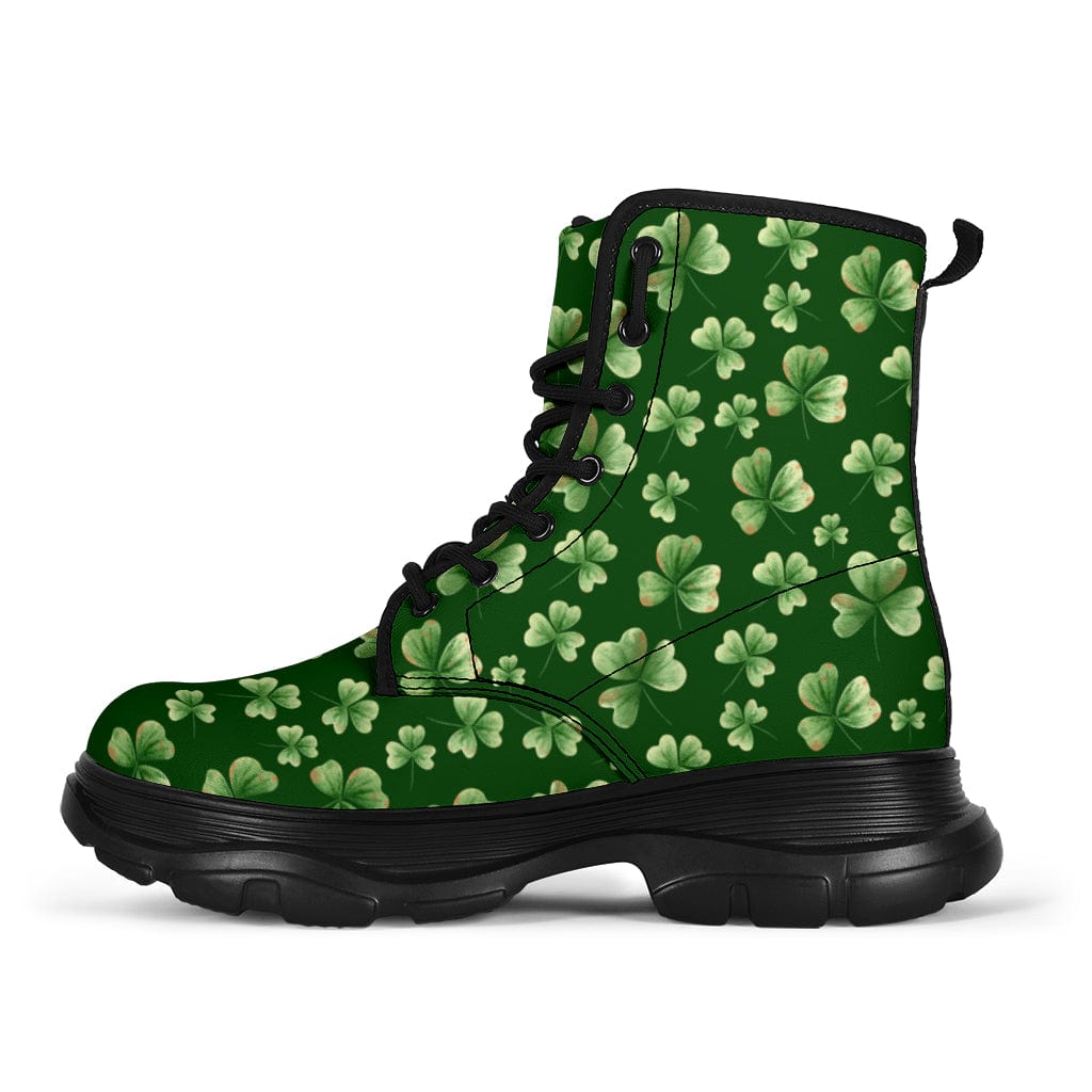 Green Shamrock - Chunky Boots Women's Chunky Boots - Green Shamrock - Chunky Boots / US5 (EU35) Shoezels™