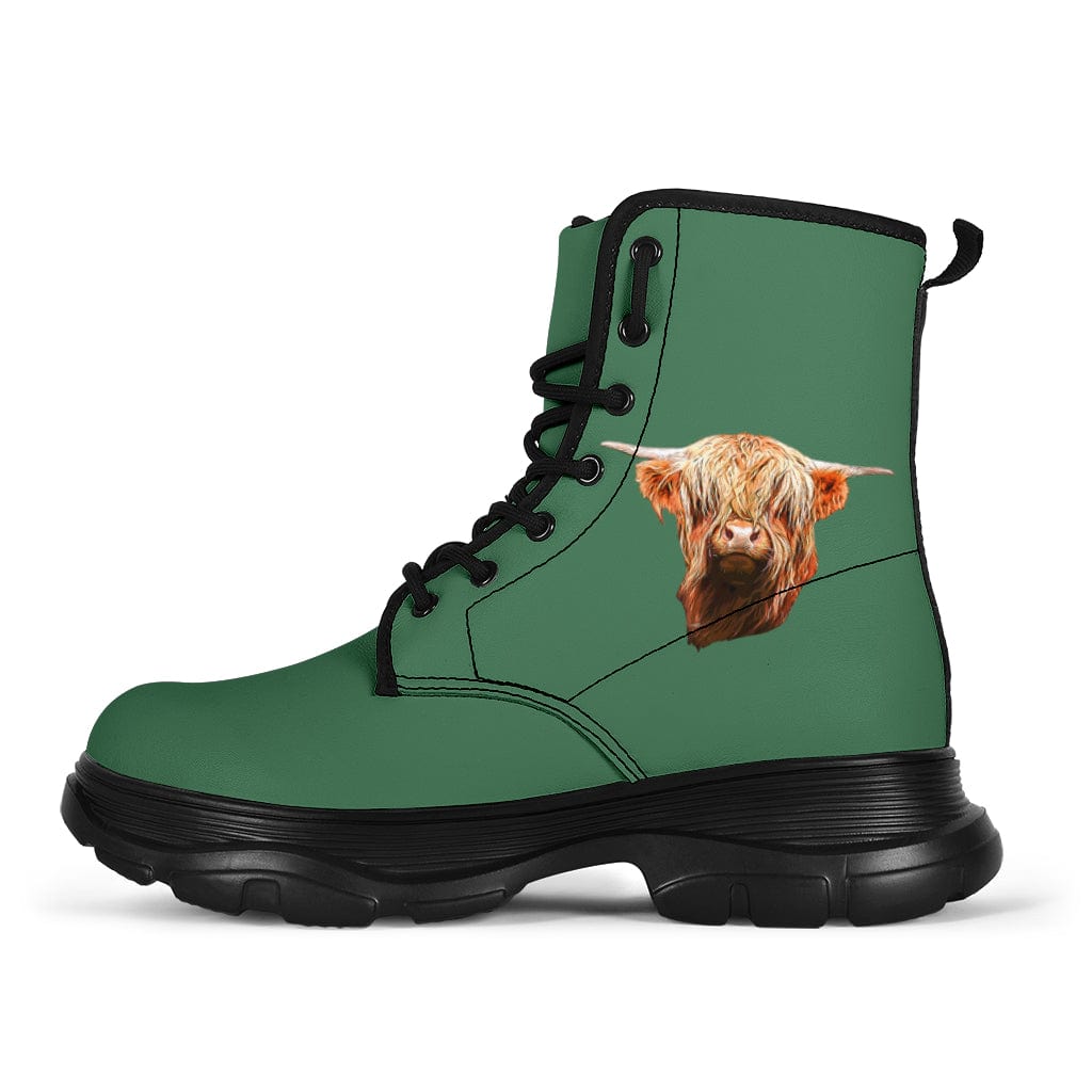 Highland Cow - Chunky Boots Women's Chunky Boots - Highland Cow - Chunky Boots / US5 (EU35) Shoezels™