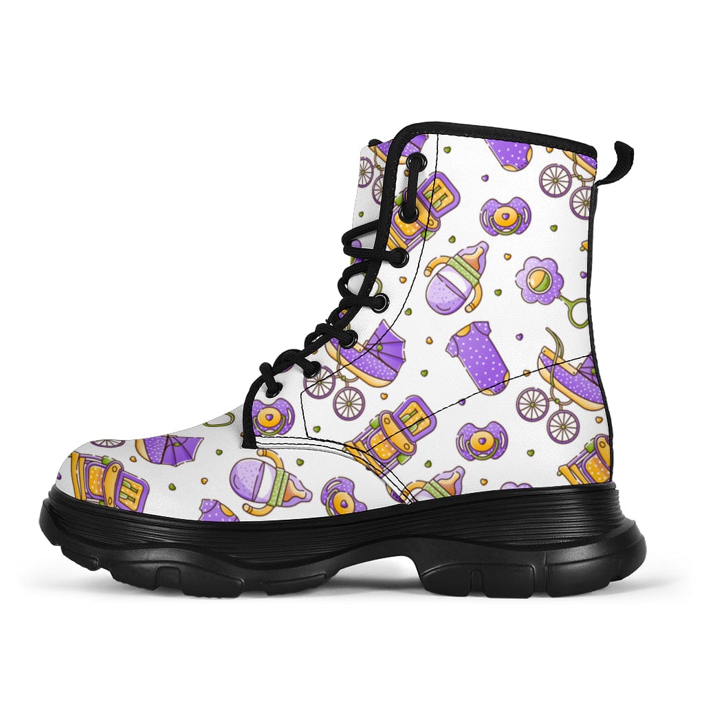 Midwife/Baby Purple - Chunky Boots Women's Chunky Boots - Midwife/Baby Purple - Chunky Boots / US5 (EU35) Shoezels™