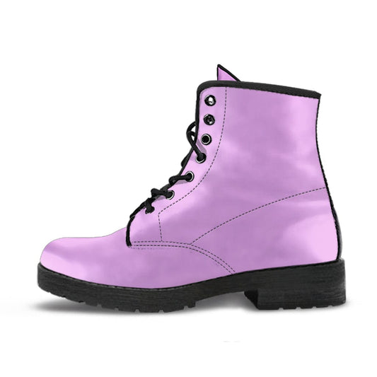 Baby Pink - Urban Boots Women's Leather Boots - Black - Baby Pink - Urban Boots / US5 (EU35) Shoezels™