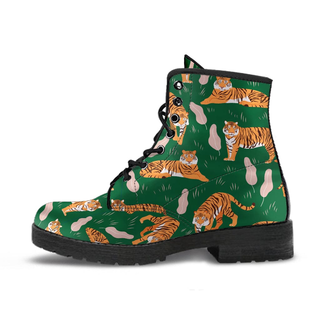 Tigers - Urban Boots Women's Leather Boots - Black - Tigers - Urban Boots / US5 (EU35) Shoezels™