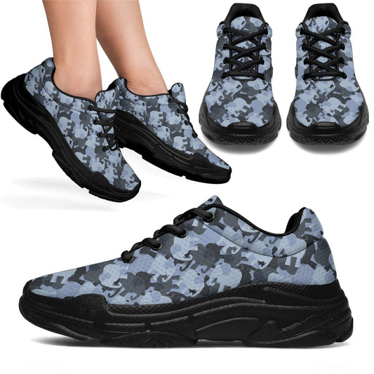 Elephant - Chunky Sneakers Women's Sneakers - Black - Elephant - Chunky Sneakers / US5.5 (EU36) Shoezels™