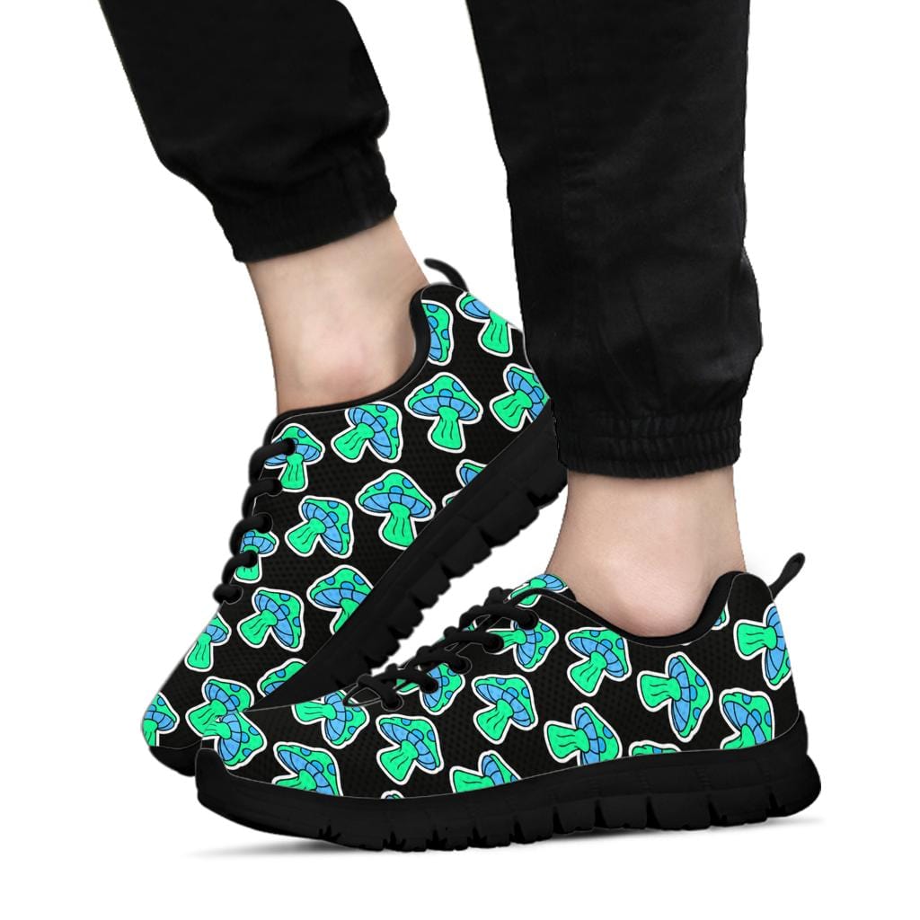 Neon Mushrooms - Sneakers Women's Sneakers - Black - Neon Mushrooms - Sneakers / US5 (EU35) Shoezels™