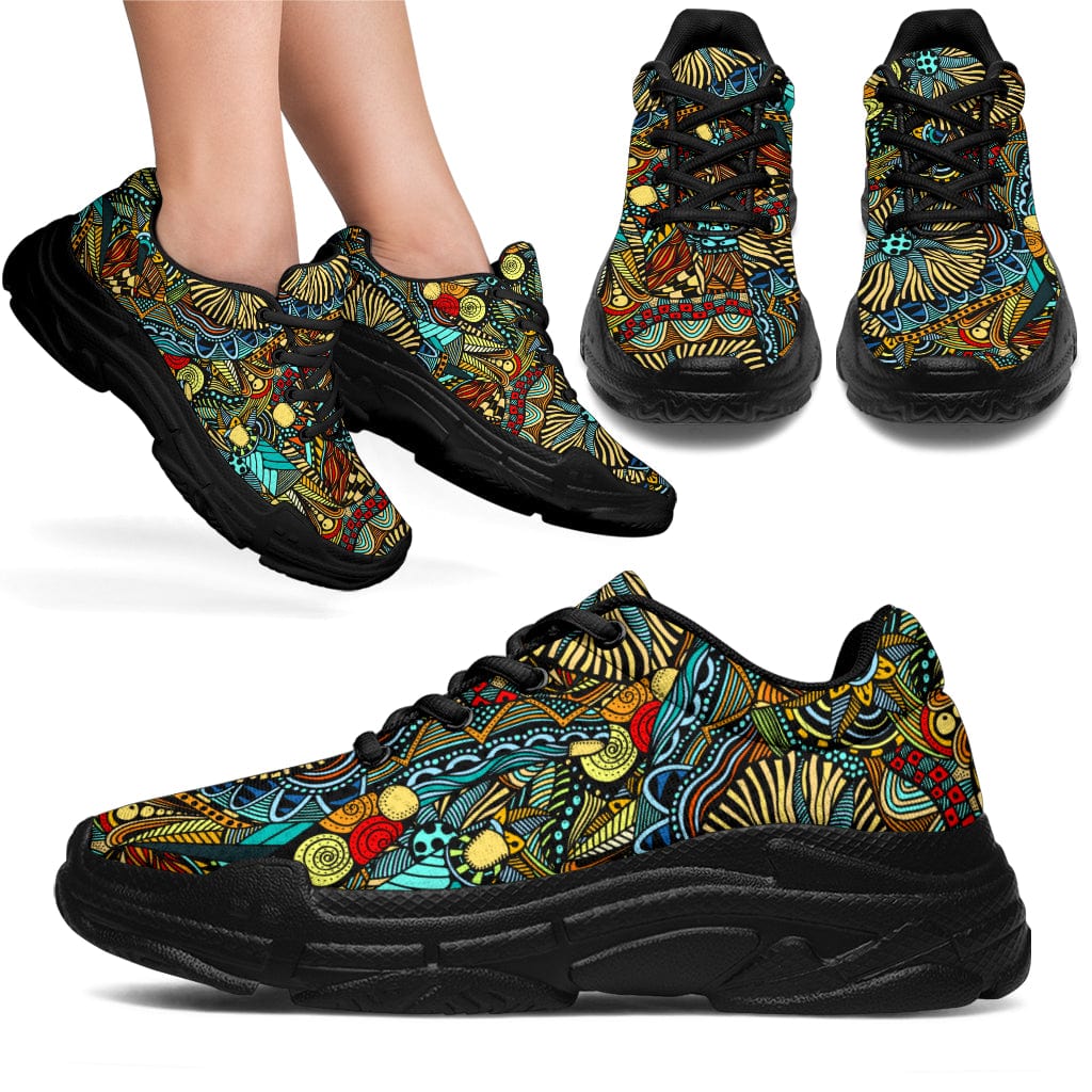 Tribal 2 - Chunky Sneakers Women's Sneakers - Black - Tribal 2 - Chunky Sneakers / US5.5 (EU36) Shoezels™