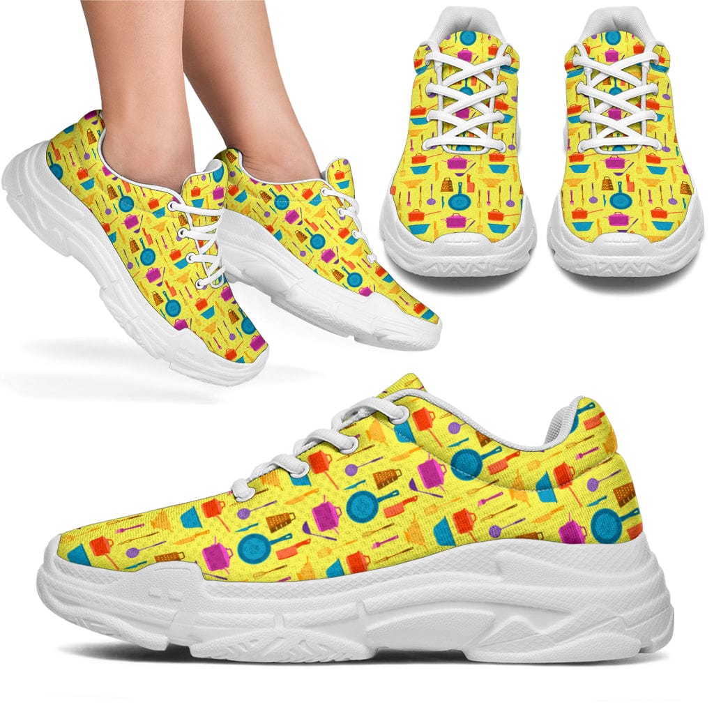 Colourful Kitchen - Chunky Sneakers Women's Sneakers - White - Colourful Kitchen - Chunky Sneakers / US5.5 (EU36) Shoezels™