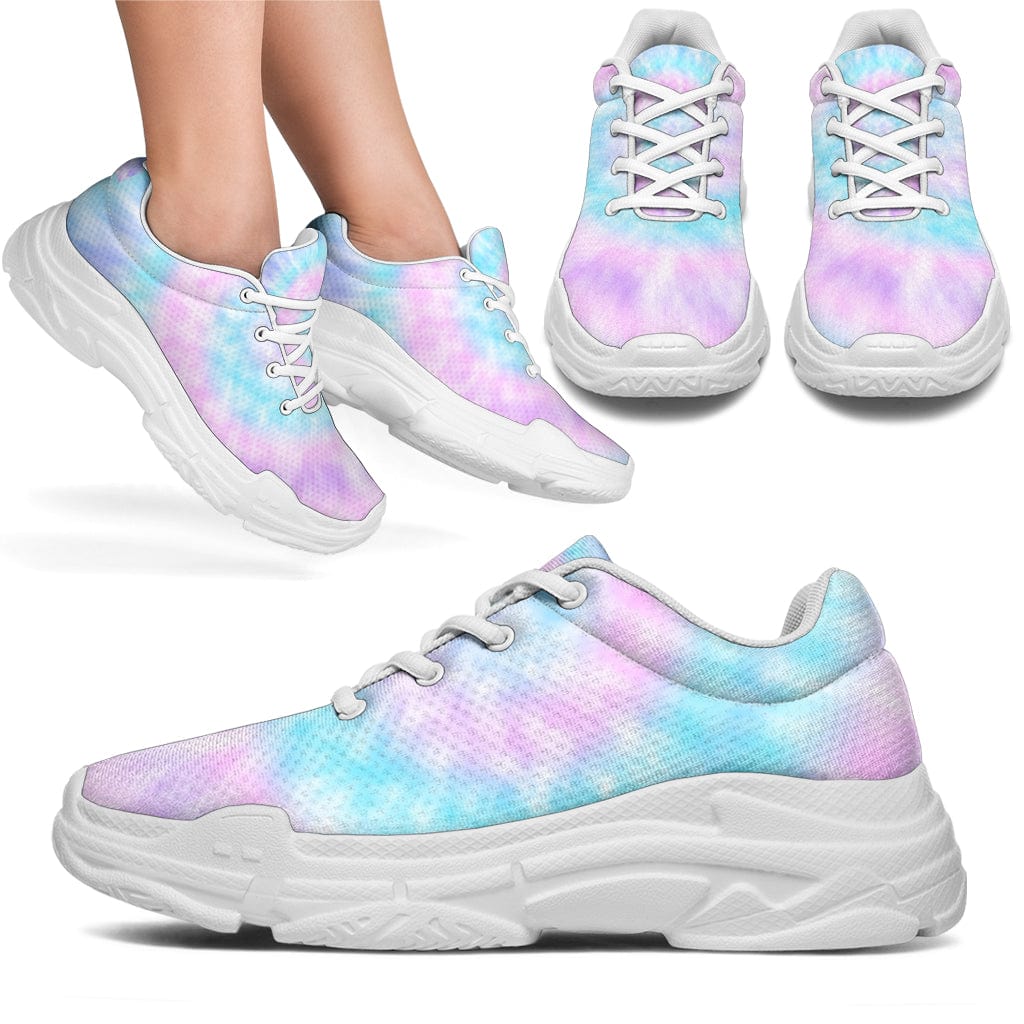 Pastel Splash - Chunky Sneakers Women's Sneakers - White - Pastel Splash - Chunky Sneakers / US5.5 (EU36) Shoezels™