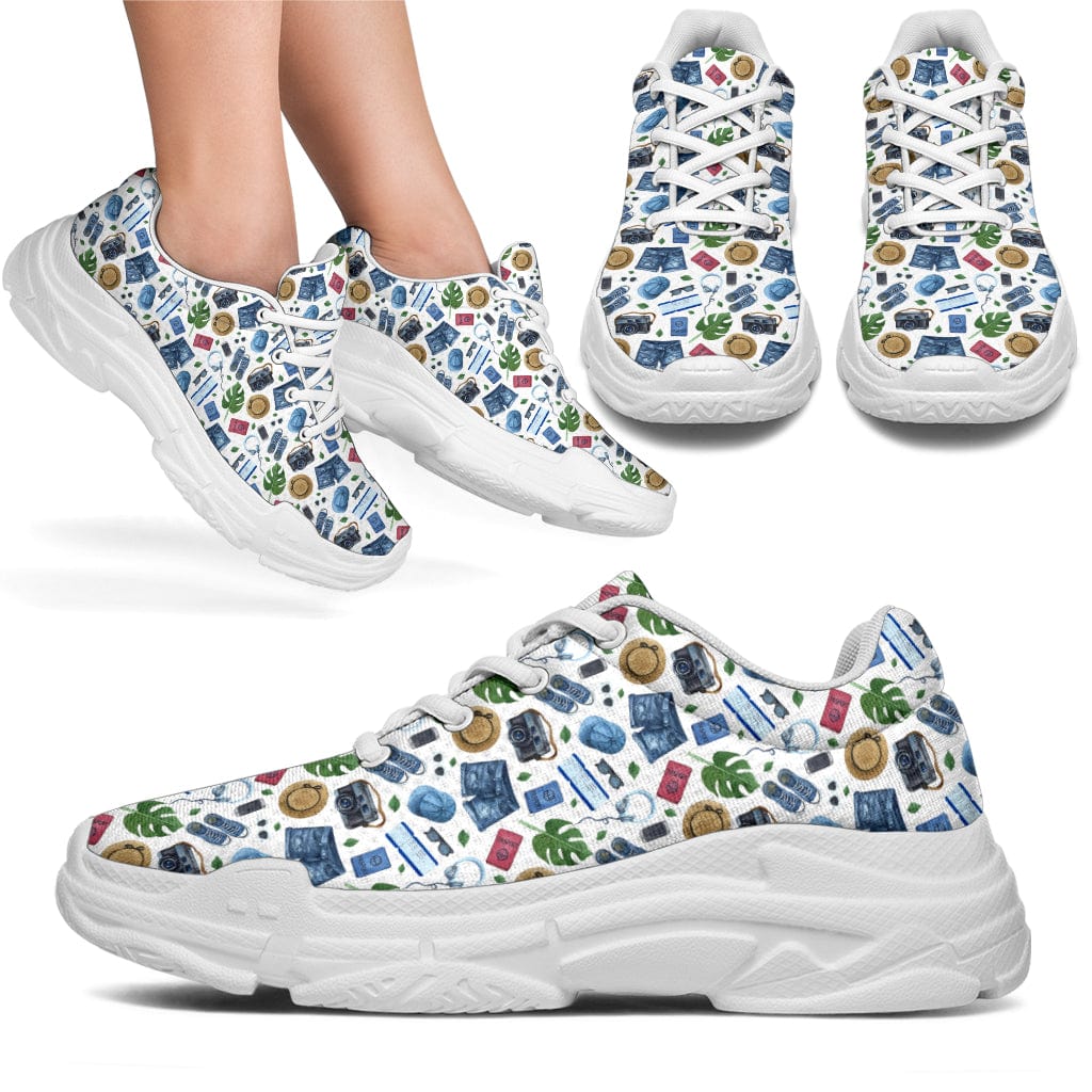 Tourist Time - Chunky Sneakers Women's Sneakers - White - Tourist Time - Chunky Sneakers / US5.5 (EU36) Shoezels™