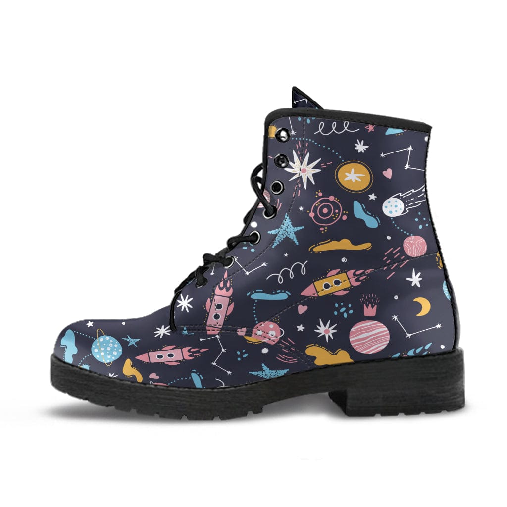 Space Doodle - Urban Boots Women's Urban Boots - Black - Space Doodle - Urban Boots / US5 (EU35) Shoezels™