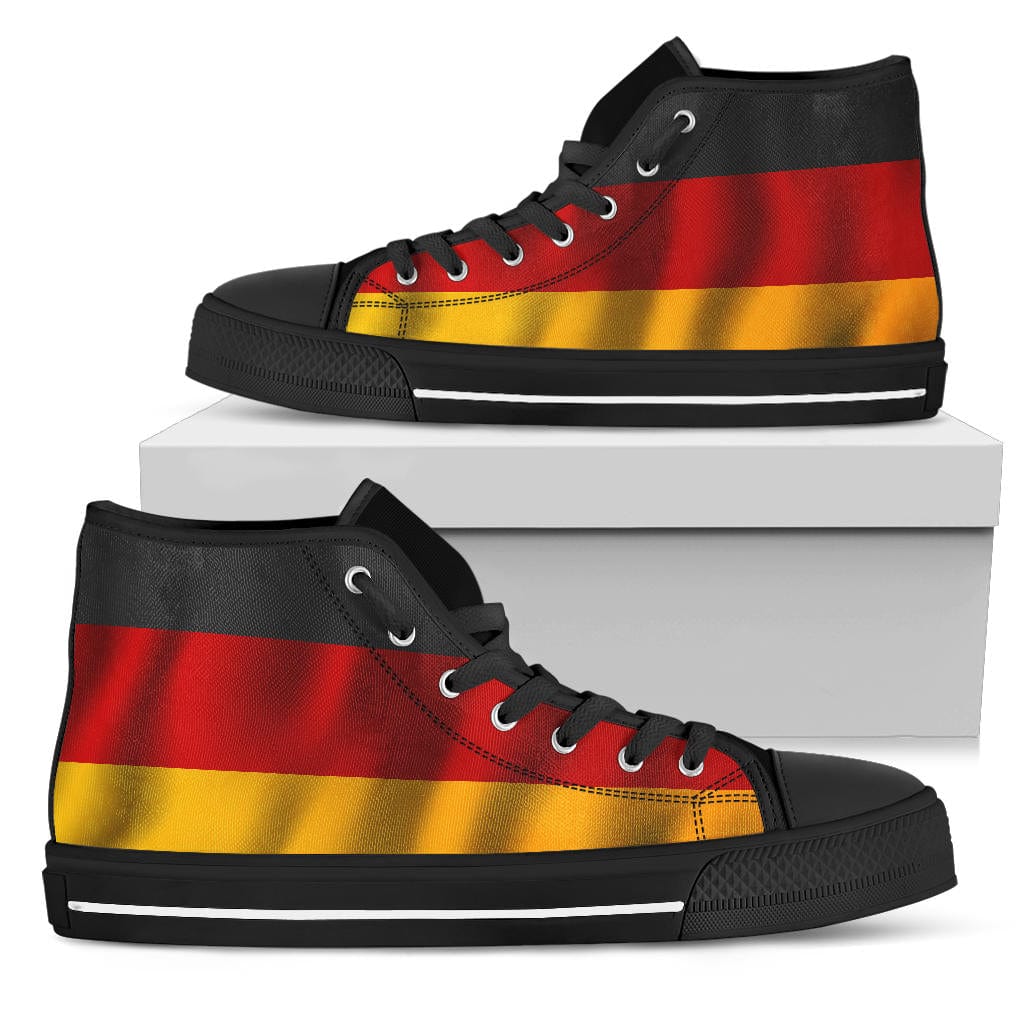 German Flag - High Tops Womens High Top - Black - German Flag - High Tops / US5.5 (EU36) Shoezels™