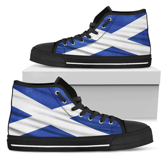 Scotland Flag - High Tops Womens High Top - Black - Scotland Flag - High Tops / US5.5 (EU36) Shoezels™