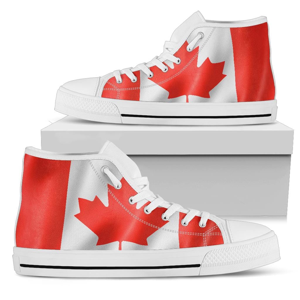 Canada Flag - High Tops Womens High Top - White - Canada Flag - High Tops / US5.5 (EU36) Shoezels™