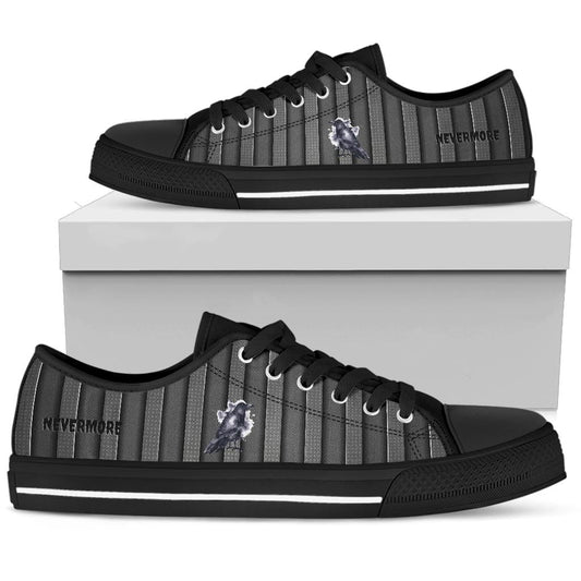 Nevermore - Low Tops Womens Low Top - Black - Nevermore - Low Tops / US5.5 (EU36) Shoezels™