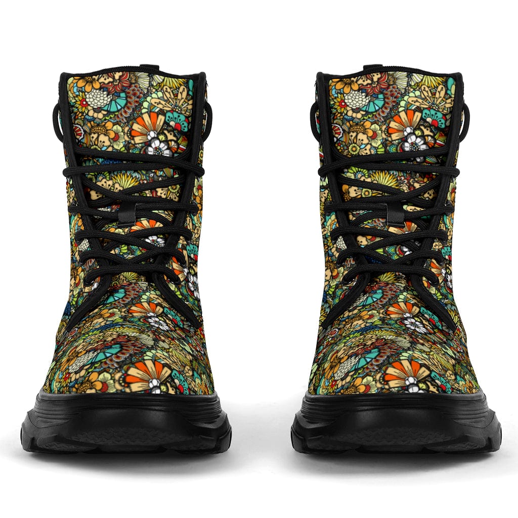 Artsy Flowers - Chunky Boots Shoezels™